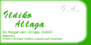 ildiko allaga business card