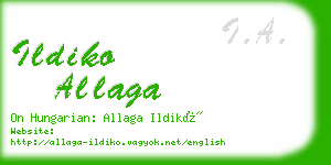 ildiko allaga business card